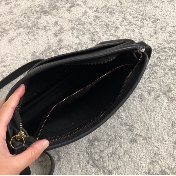 Vintage Coach Black Rectangle Soft Leather Purse Shoulder Bag w/Serial Number - Picture 5 of 16